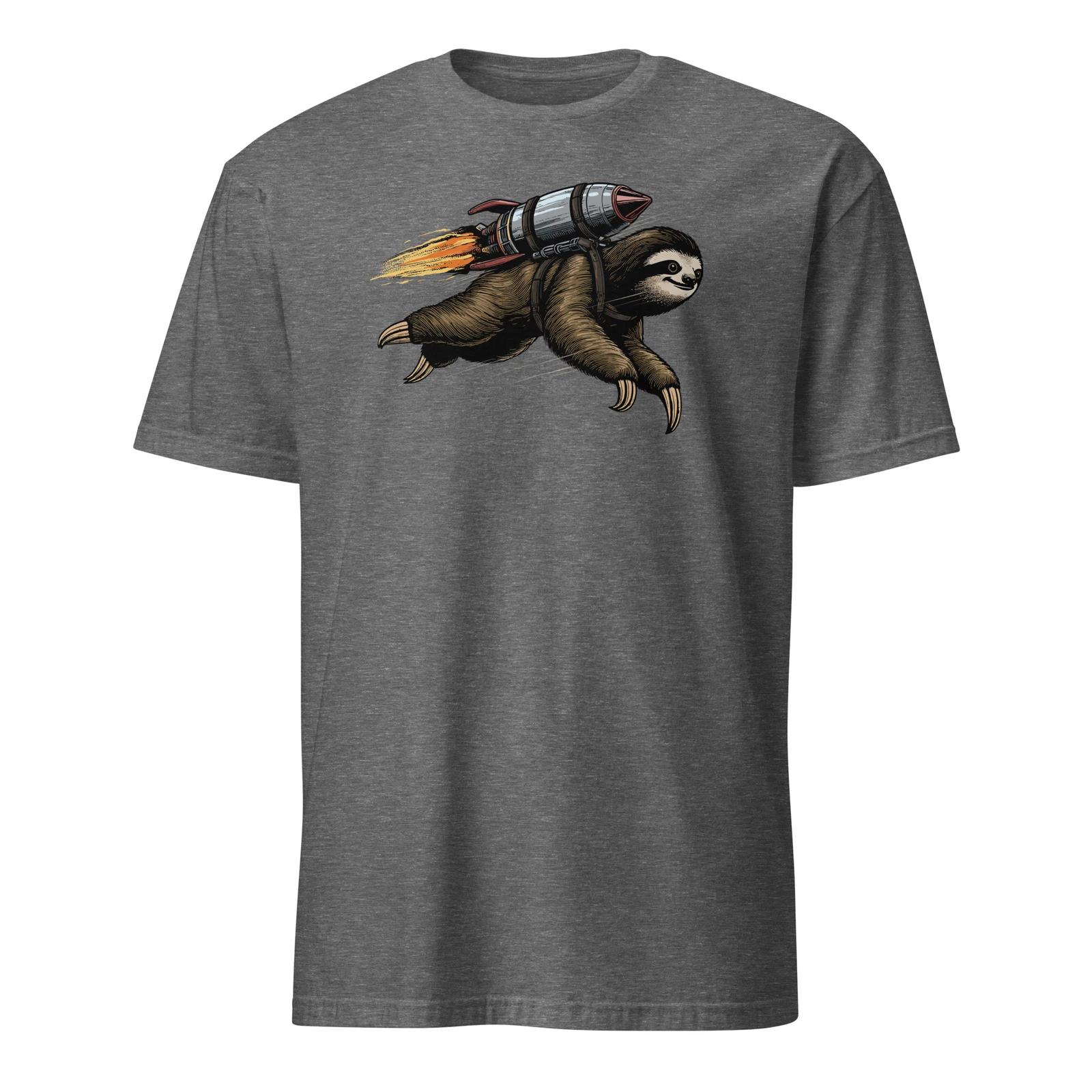 

Sloth Shirt Funny Rocket Sloth Lazy Space Traveller T-Shirt Size S-3XL Gift Tee XL