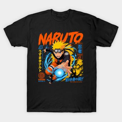 Talla Asiática Camiseta Unisex de Algodón Camiseta Estampada Camiseta de Naruto Estampado sin Corte Corte Regular