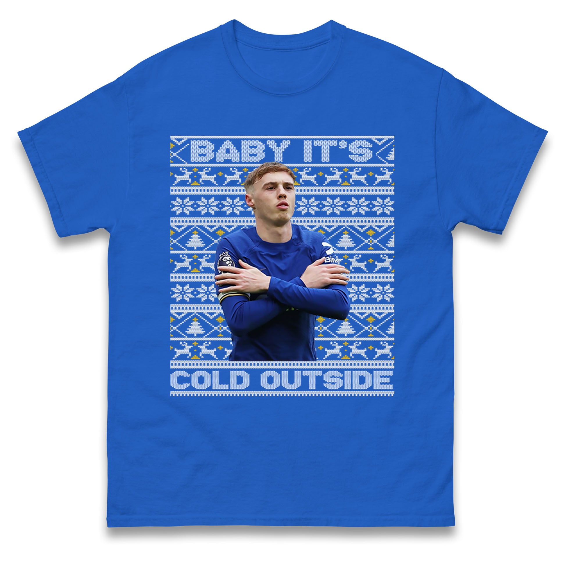 Cole Palmer Baby It s Cold Out Side Christmas Football Mens T Shirt Womens Tops Tees Chelsea FC Top S