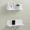 2Pcs Acrylic Floating Wall Shelves with Hole Wall Mounted Clock Speaker Organizer Display Bracket Home Decor