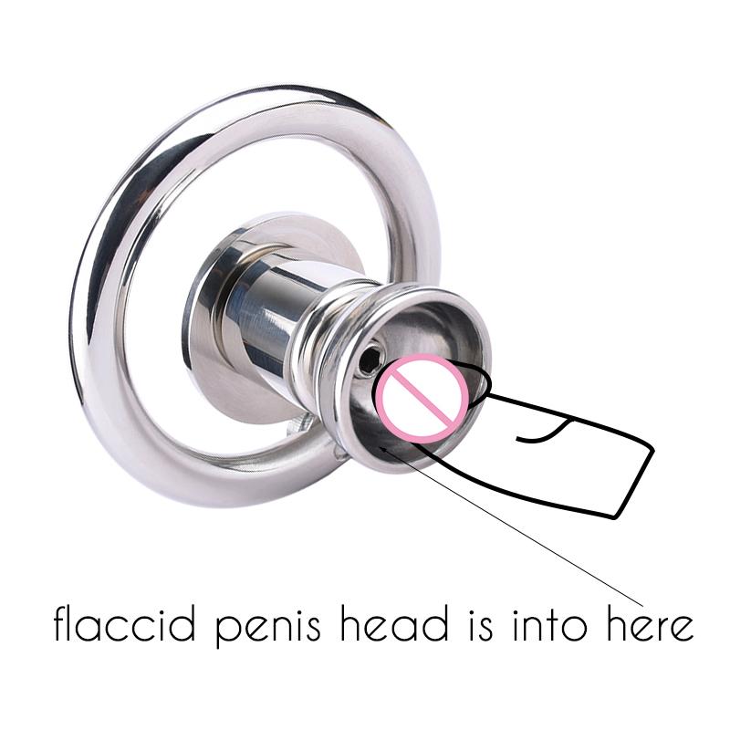 Negative Chastity Lock with Pink Dildo for Men New Creative Combination Cock Cage Stainless Steel Penis Rings BDSM Sex Toys