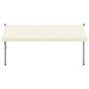 VidaXL Retractable Awning, Awning with Adjustable Height, Balcony Sun Canopy, Garden Terrace Patio Awning, Cream 368749