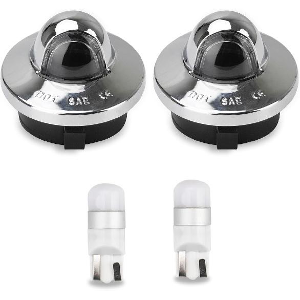 License Plate Light, Led Rear Bumper Tag Lamp Housing Assembly Sliver