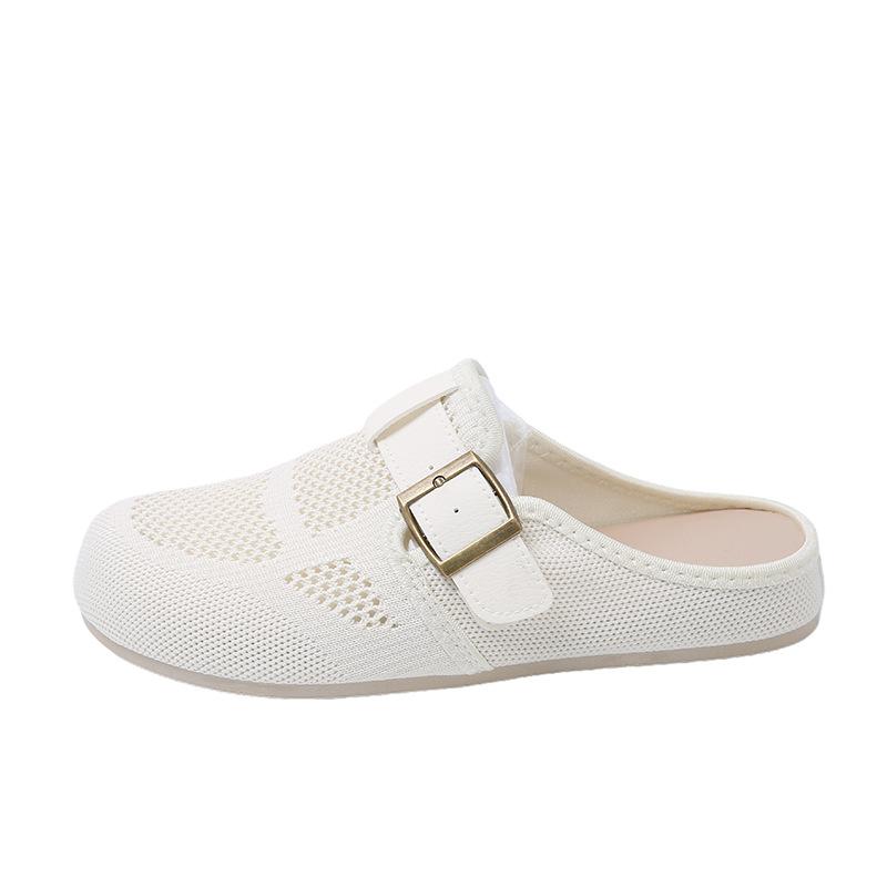 Outer wear bag head slippers breathable mesh Birkenstocks women's 2025 spring new thick-soled one-pedal half slippers