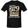 Made In 1979 Limited Edition 45th Birthday Cassette Tape T Shirts Summer Graphic  Streetwear Short Sleeve T-shirt Men