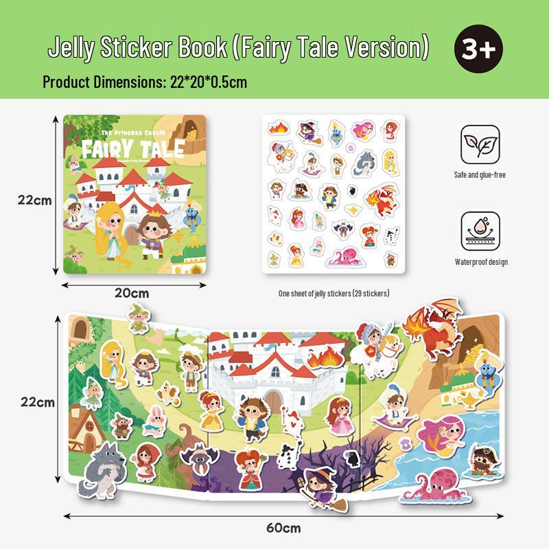 Kids' Educational Bubble Sticker Book: Animals, Dinosaurs & Transportation