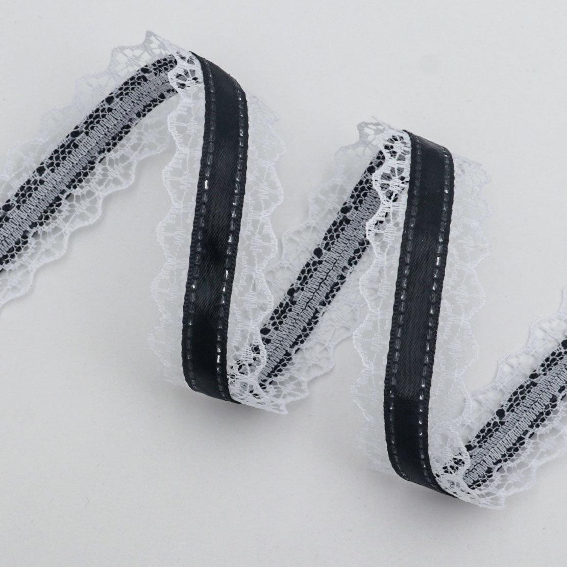 

Элегантный бант из полиэстеровой кружевной ленты 3 см, сделанный своими руками, аксессуары для одежды, галстук, декоративная лента, украшение для волос, заколка, лента, украшение для дома 3cm*10 yards