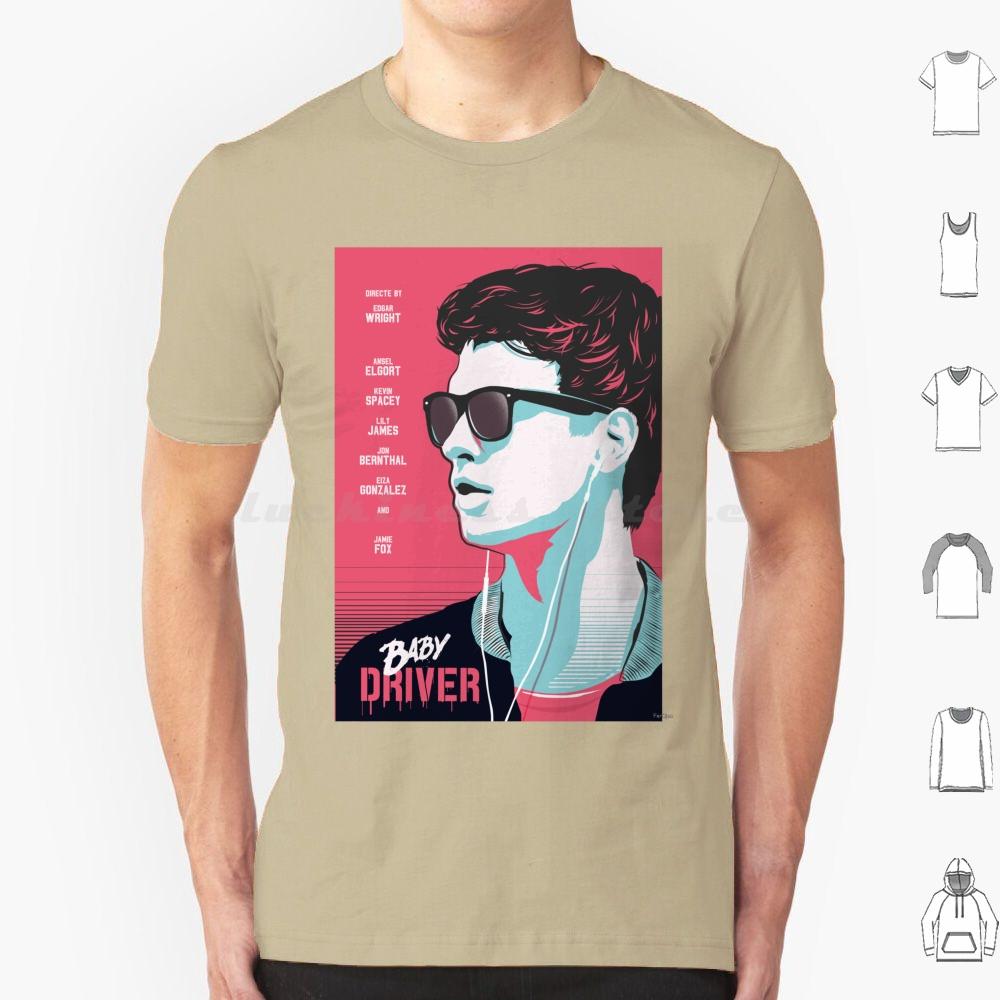 Baby Driver T Shirt 6xl Cotton Cool Tee Baby Driver Movie Cinema Film Cinephile Cool Art Geek