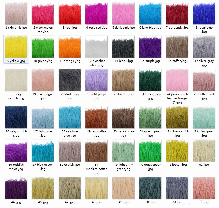 High Quality Ostrich Feather Trim Fringe Natural White Feather Ribbon Trimming For Party Dress Sewing Wedding Accessories 1 M