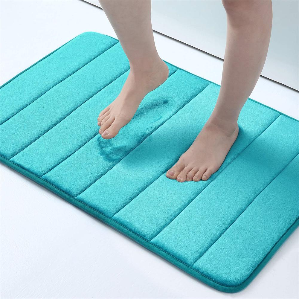 

Olanly Non-slip Bath Mat Memory Foam Mat Water Absorbent Shower Carpet Thick Bath Rugs Bathroom Ultra Soft Bathroom Rugs Gadgets 43x61cm(17x24inch)