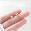 Fashion Asymmetric Fried Egg Fork Spoon Stud Earrings For Women