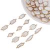 Natural Freshwater Pearls Irregular Gold Edging Double Hanging Pendants For DIY Necklace Bracelet Earrings Jewelry Making