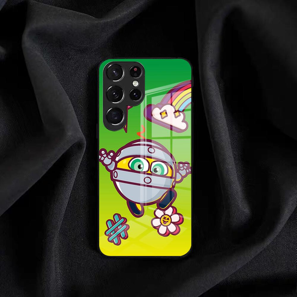 Cartoon S-Smeshariki Phone Case For Samsung S25 Edge Ultra S23 S22 S21 S20 Ultra Plus S24 Fe A54 A53 A25 Glass Cover