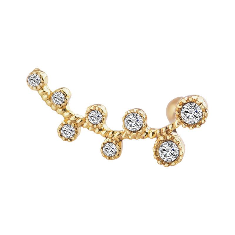 New Fashion European And American Earrings Stainless Steel Branches Assassin -Ear Nail Nail Earrings Jewelry