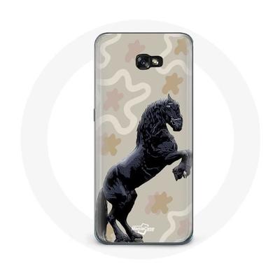 Coque - Samsung - Galaxy A8 2016 - Noir - Souple - Race De Cheval