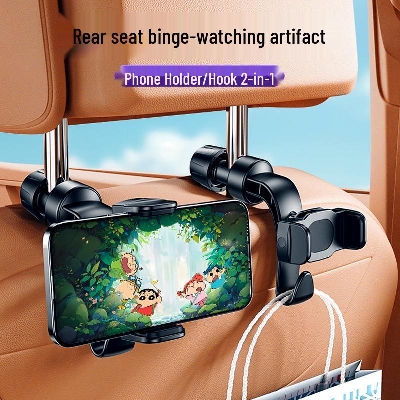Magnetic Car Headrest Hook & Phone/Tablet Holder for TV Series
