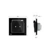 Livolo Israel Standard Power Socket,Crystal Glass Panel, AC 100~250V 16A, VL--C7C1ILWF,with the Waterproof Cover,Light Switch
