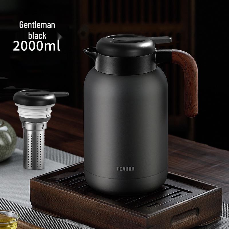 Chen Pi Pu'er Tea Kettle: 316 Stainless Steel with Temperature Display, Engraved Mug & Tea Pot, Heat-Preserving Chamber for Home Use