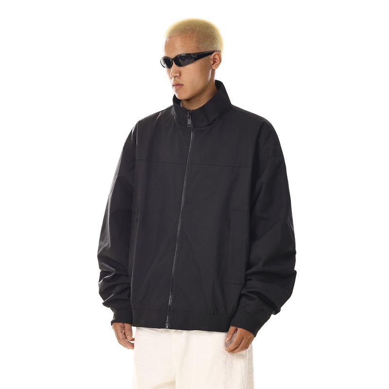 American Retro Stand-Up Collar Outdoor Workwear Jacket for Men, New Autumn Design, Niche Casual Windbreaker Jacket, Trendy