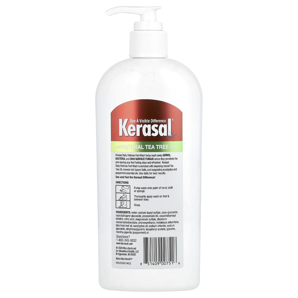 Daily Defensefoot Wash™, s tea tree olejem, epsomskou solí a dalšími esenciálními oleji, 355 ml (12 fl oz)