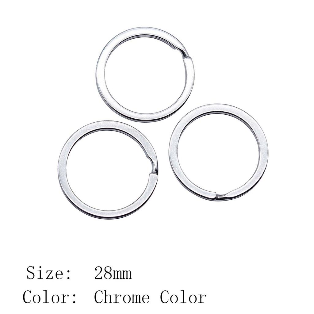Alloy Split Key Ring Size 25-30mm Keychain Making Findings Accessories For Jewelry DIY Charm Bracelet Beads
