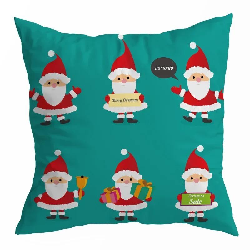 Christmas Cartoon Cute Pillow Case Cute Cushion Cover Car Office Sofa Home Decoration