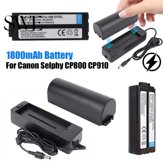 Rechargeable Battery Replacement NB-CP2L Charger for Canon CP910 CP1200 CP1300 Printers Portable 1800mAh Power Supply Short-circuit Protection