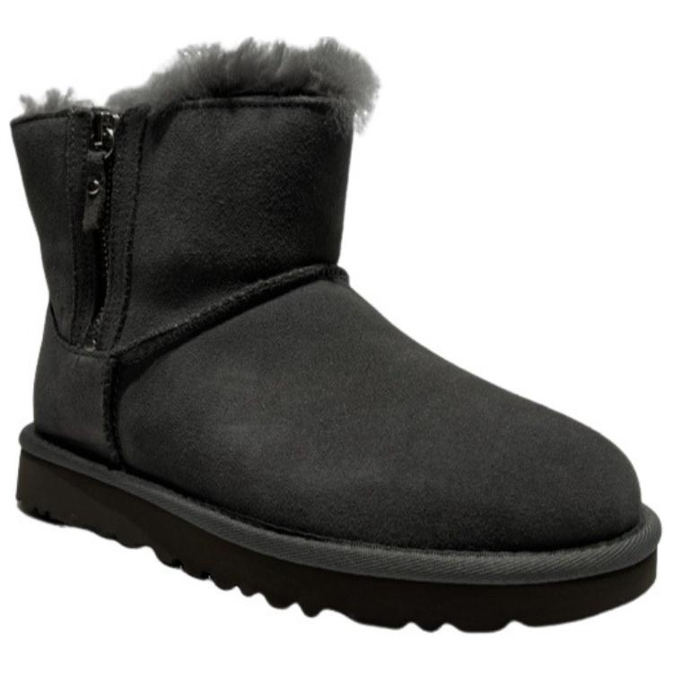 UGG Short Snow Boots Women's Charcoal Gray 1118853-CHRC