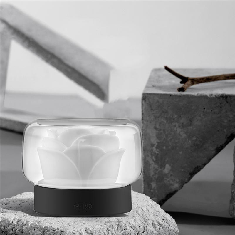 400 ml ziedu gaisa attīrīšanas mitrinātājs aromterapijas ēterisko eļļu difuzors ar atmosfēras gaismu mājsaimniecības ES spraudnim