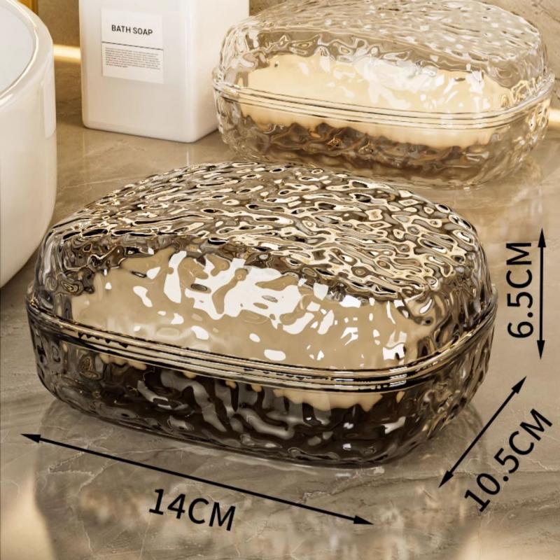 Portable Soap Box Container for Travel Soap Storage Box Premium Luxury Non-Slip Soap Draining Box Soap Holder