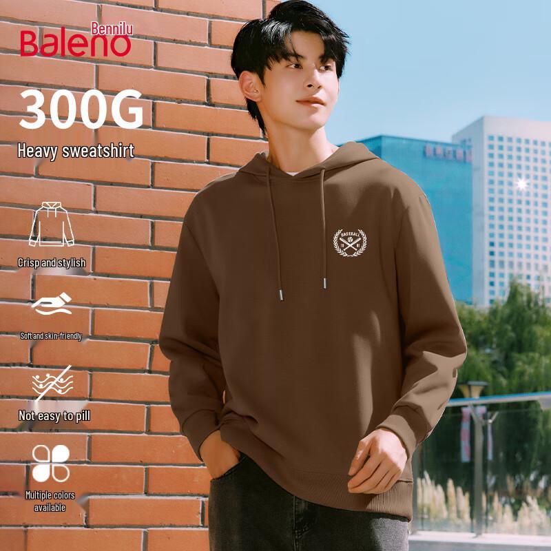 Baleno Men's Loose Fit Hooded Pullover Sweatshirt