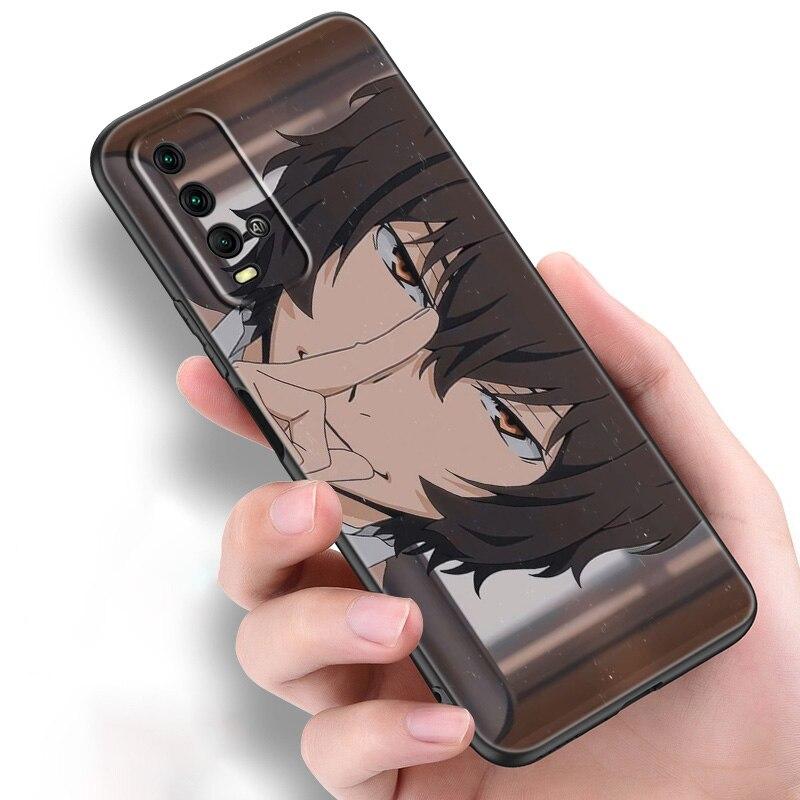 Anime Bungou Stray Dogs Dazai Osamu Phone Case For Xiaomi Redmi Note 11 10 9 8 Pro 11T 10T 10S 9S 8T 9 9A 9C 9T Black Soft Cover