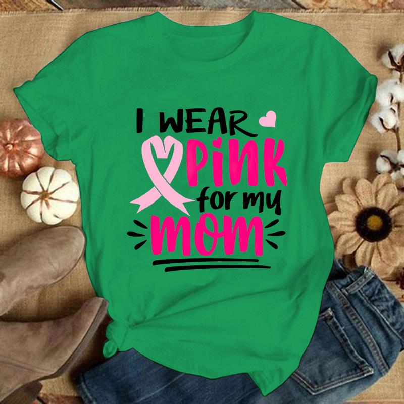 New Breast Cancer Printing T Shirts Fashion Short Sleeve T Shirt Summer Casual Loose T-Shirt