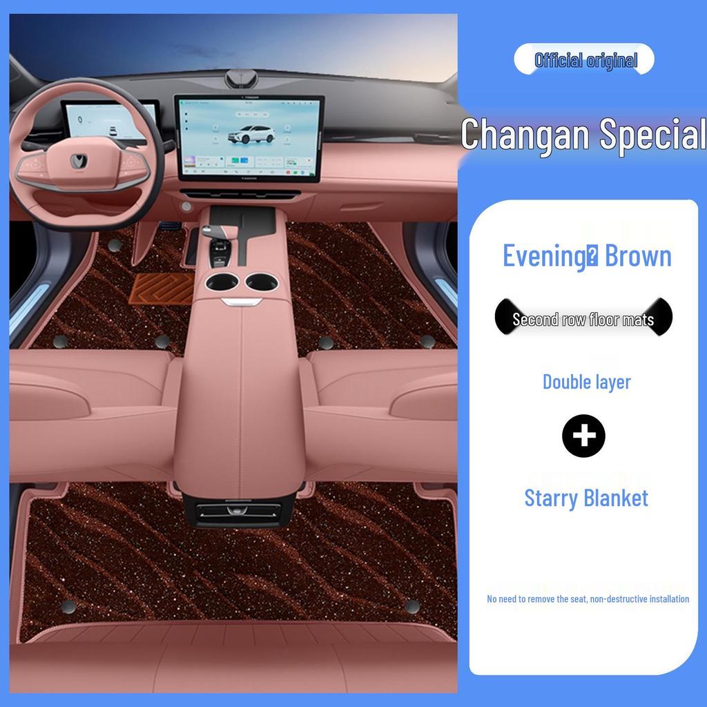 Eco-Friendly Leather Floor Mats for Changan UNIZ - Full Coverage Car Interior Protection