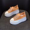 Thick-soled Little White Shoes Women's Tide Summer Versatile Ice Silk Mesh Casual Board Shoes Muffin Inner Height-increasing Women's Shoes