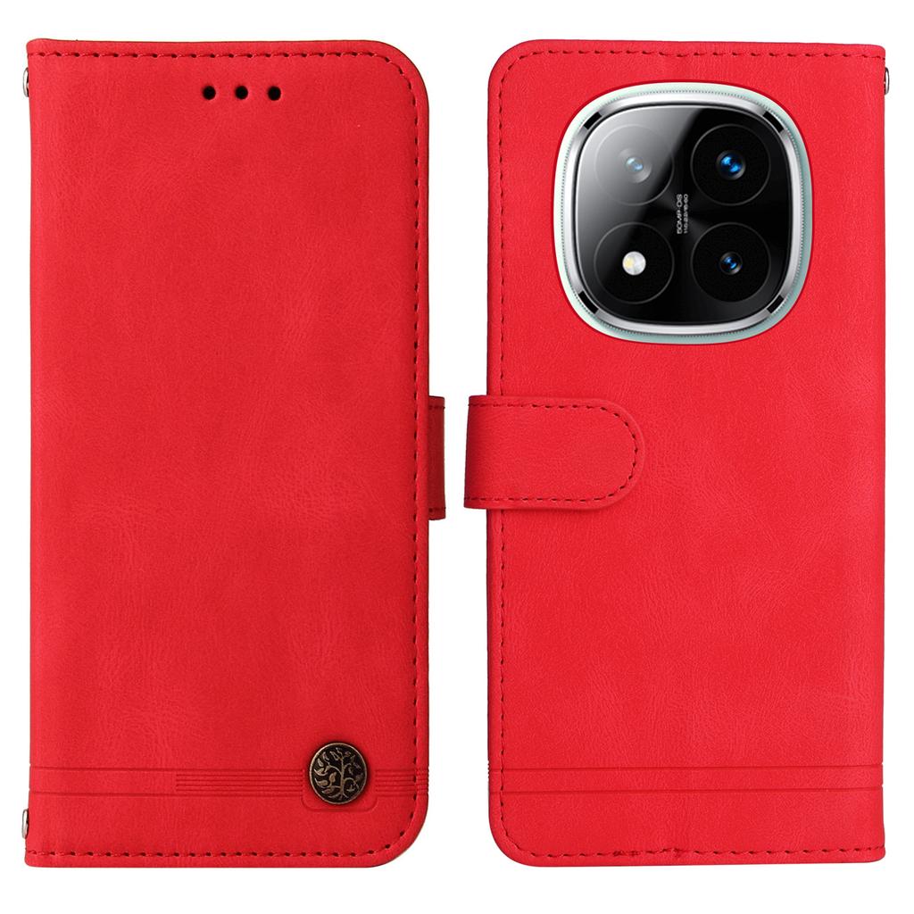 For Xiaomi Redmi Note 14 Pro+ 5G/Note 14 Pro 5G/Poco X7 5G Leather Wallet Cases Skin Touch Phone Cover Stand with Strap