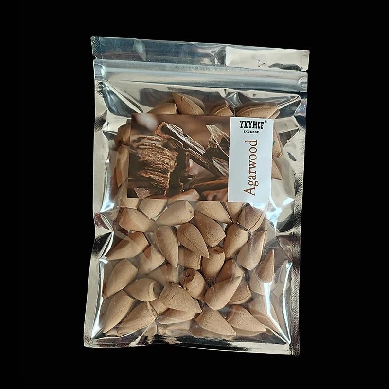 50Pcs Smoke Backflow Incense Cones Household Natural Reflux Tower Incense Jasmine Tea Cone Incense Room Fragrance Bulk Sale