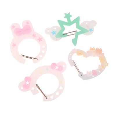 Kawaii Herz Hase Karabiner Schlüsselanhänger Niedlicher Cartoon Acryl Schlüsselanhänger Paar Schlüsselanhänger Schöner Taschenanhänger Rucksackanhänger Geschenke