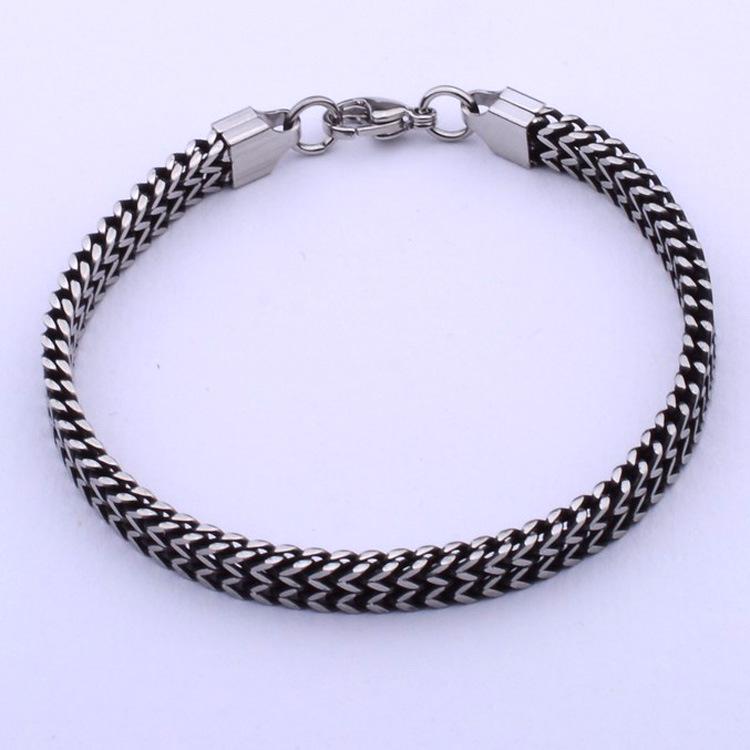 Double Layer Retro Fish Scale Titanium Steel Men s Bracelet - Trendy Domineering Accessory