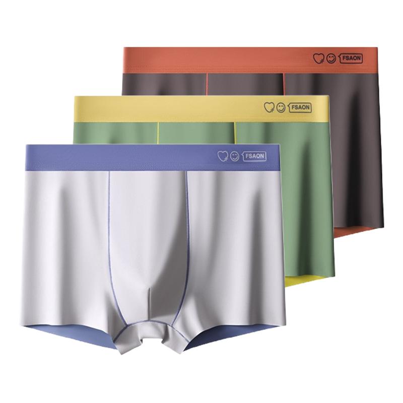3pcs Men's Panties Antibacterial Boxershorts for men Comfortable Boxer Briefs Thin Section For Youth Underpants L XL XXL 3XL 4XL