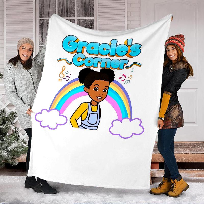 Gracie's Corner Theme Printed Blanket - Perfect for Couch, Bed, Travel & Outdoor Use | Machine Washable, Cozy & Durable.