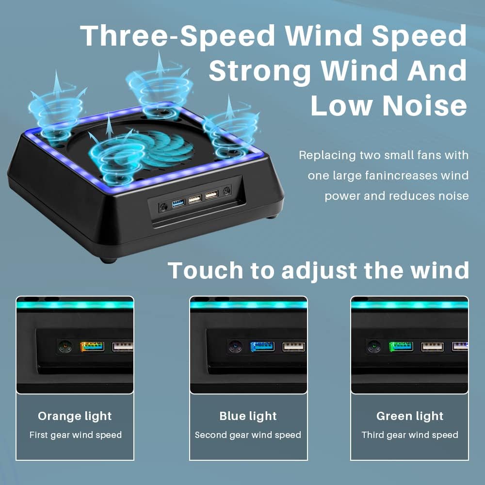Cooling Fan for Xbox Series X, Xbox Series X Cooling Fan with 3 Levels Adjustable Speed Cooling Fan System, Low Noise, Extra 3 USB Port, Xbox Series