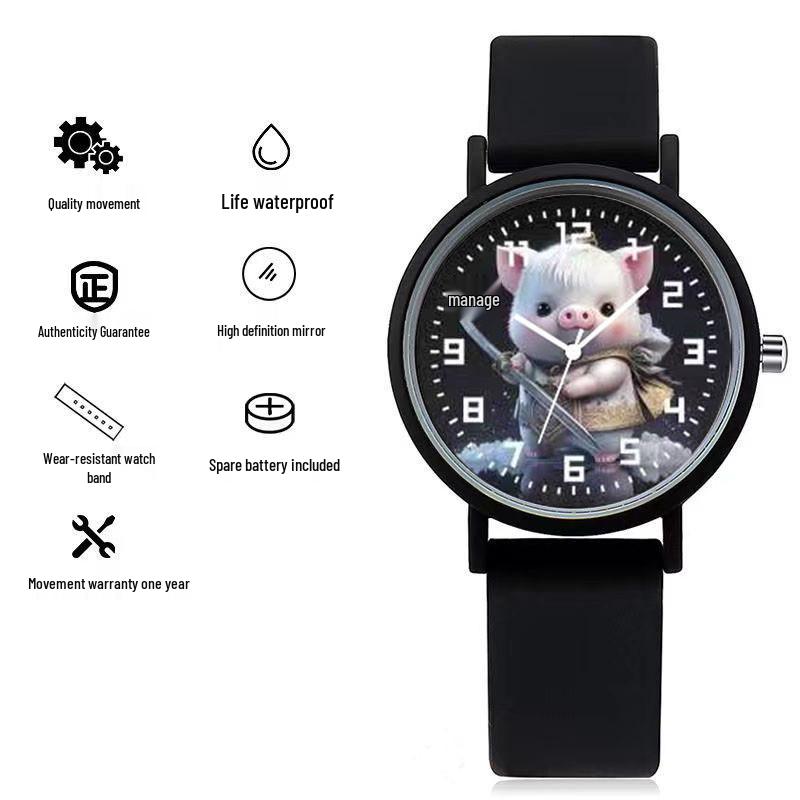 Twelve Zodiac Quartz Watch: Trendy and Minimalist Design for Women, Children, and Students