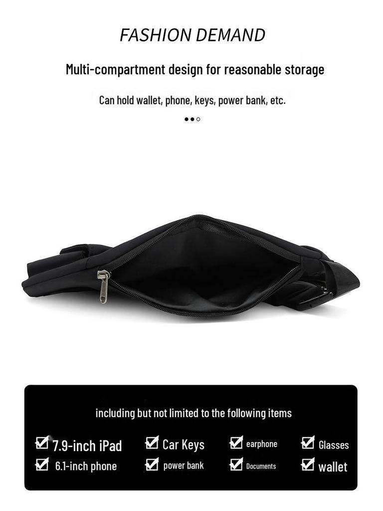 Men's Multifunctional Crossbody Triangle Bag - Casual Shoulder and Sports Chest Bag for Outdoor Cycling
