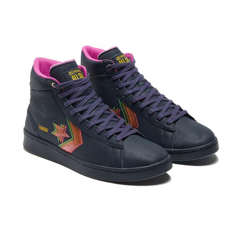 Converse Pro Leather High Heart Of The City Shanghai Unisex Navy Hyper Magenta 170237C