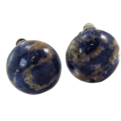 [P5611] - Designer-Clips 'Mineralia' Sodalithblau - 20 mm
