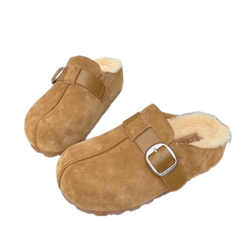 New Thick-soled Women's Shoes with Insole and Cotton Slippers for Autumn and Winter