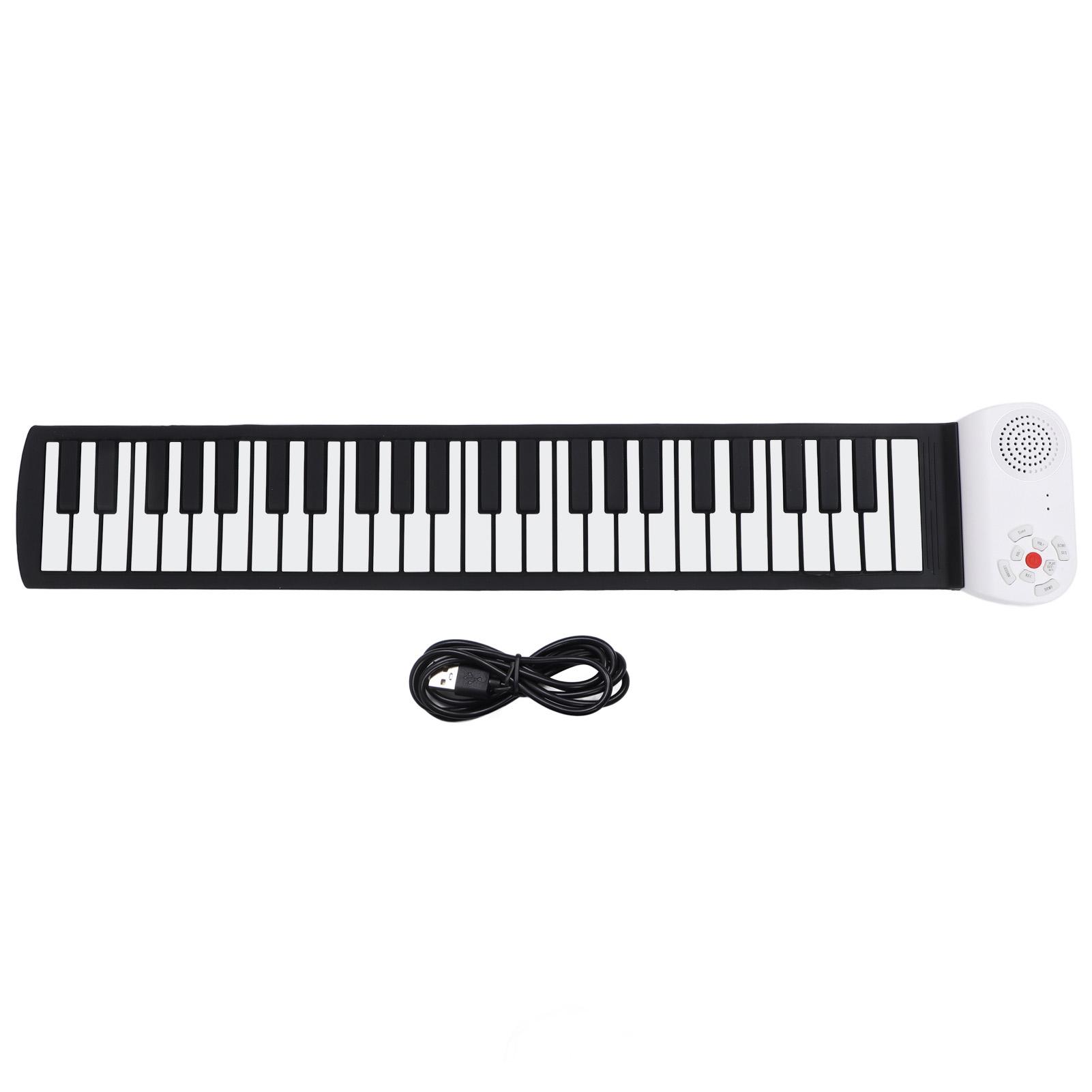 

49 клавиш игрушечное пианино с реалистичным звуком перезаряжаемое электрическое ручное пианино для начинающих чёрный/белый