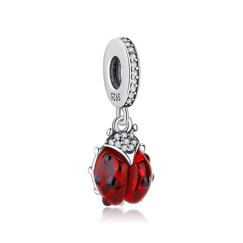 Original Copper Charms Red Beads Bus Daruma Doll Cz Bracelets Bangles Necklaces For Women Diy Jewelry
