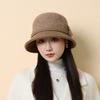 New Autumn and Winter Knitted Bucket Hat Women's Outdoor Travel Warm Fashion Basin Hat Elegant Hat